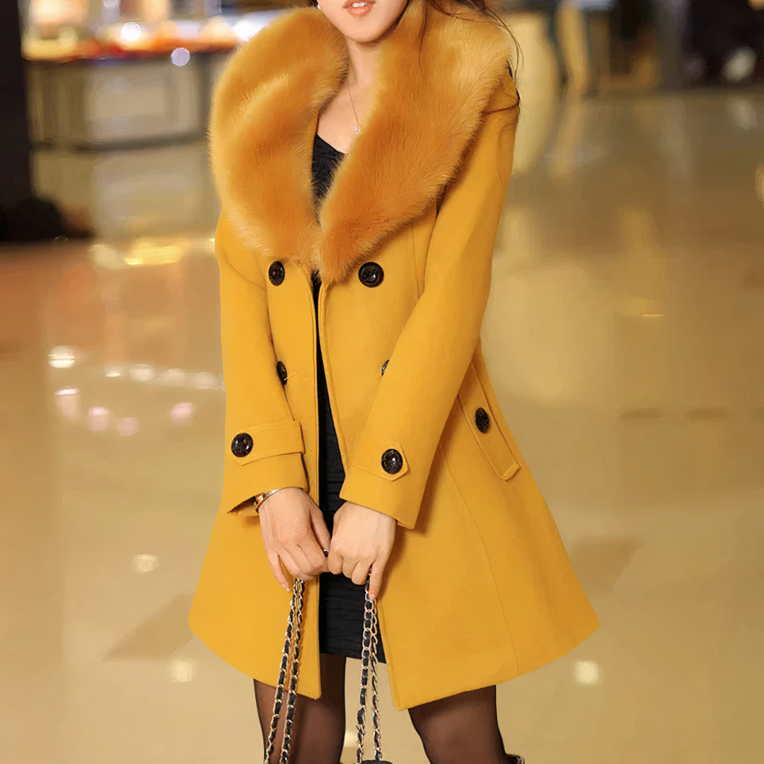 Manteau shops hiver jaune